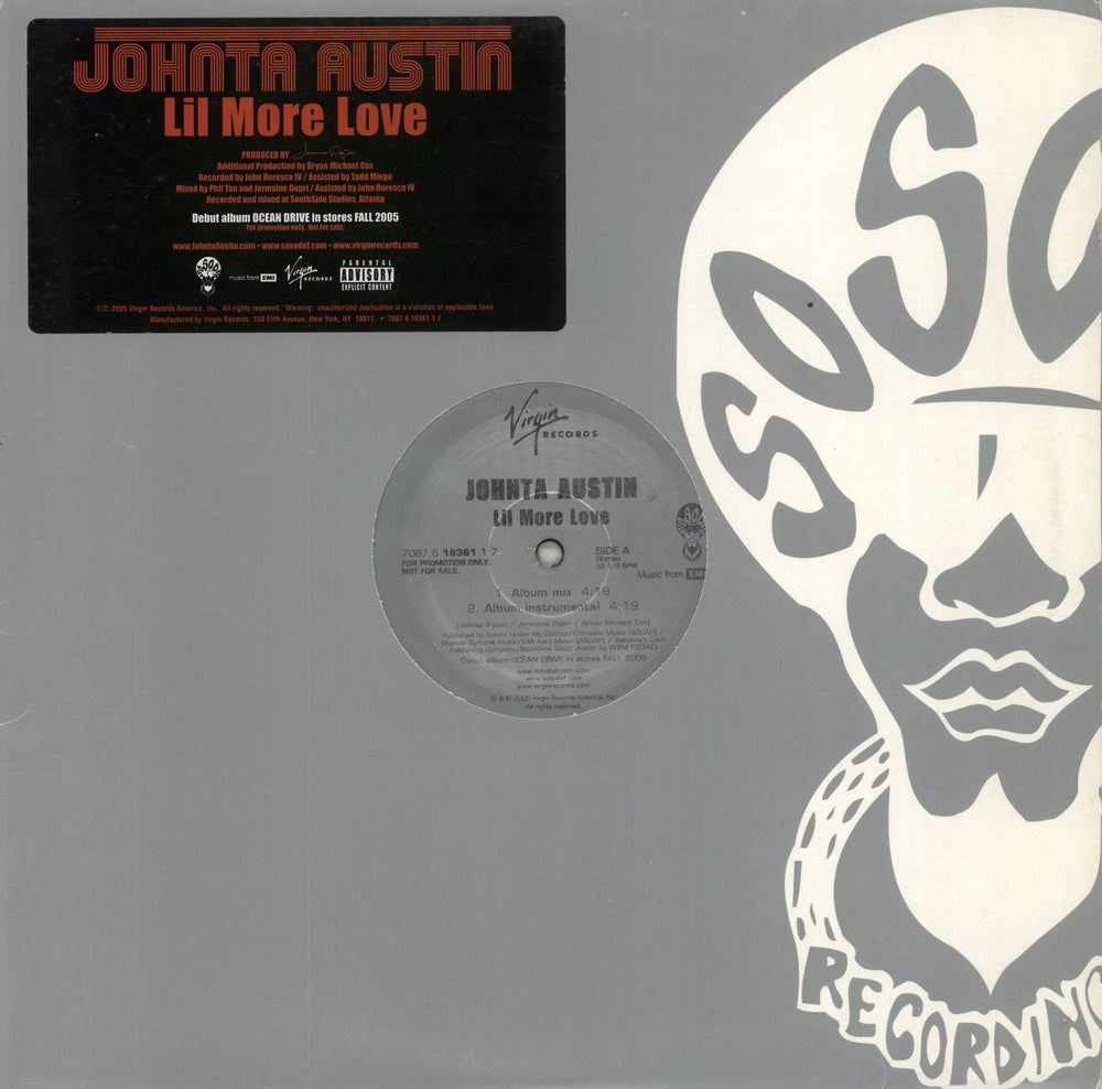 Johnta Austin Lil More Love US 12" vinyl single (12 inch record / Maxi-single) 708761936117