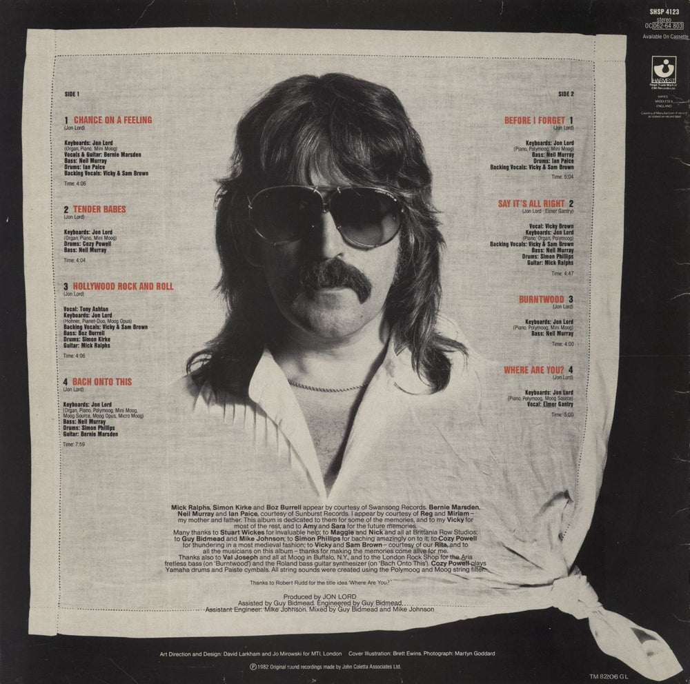 Jon Lord Before I Forget UK vinyl LP album (LP record)