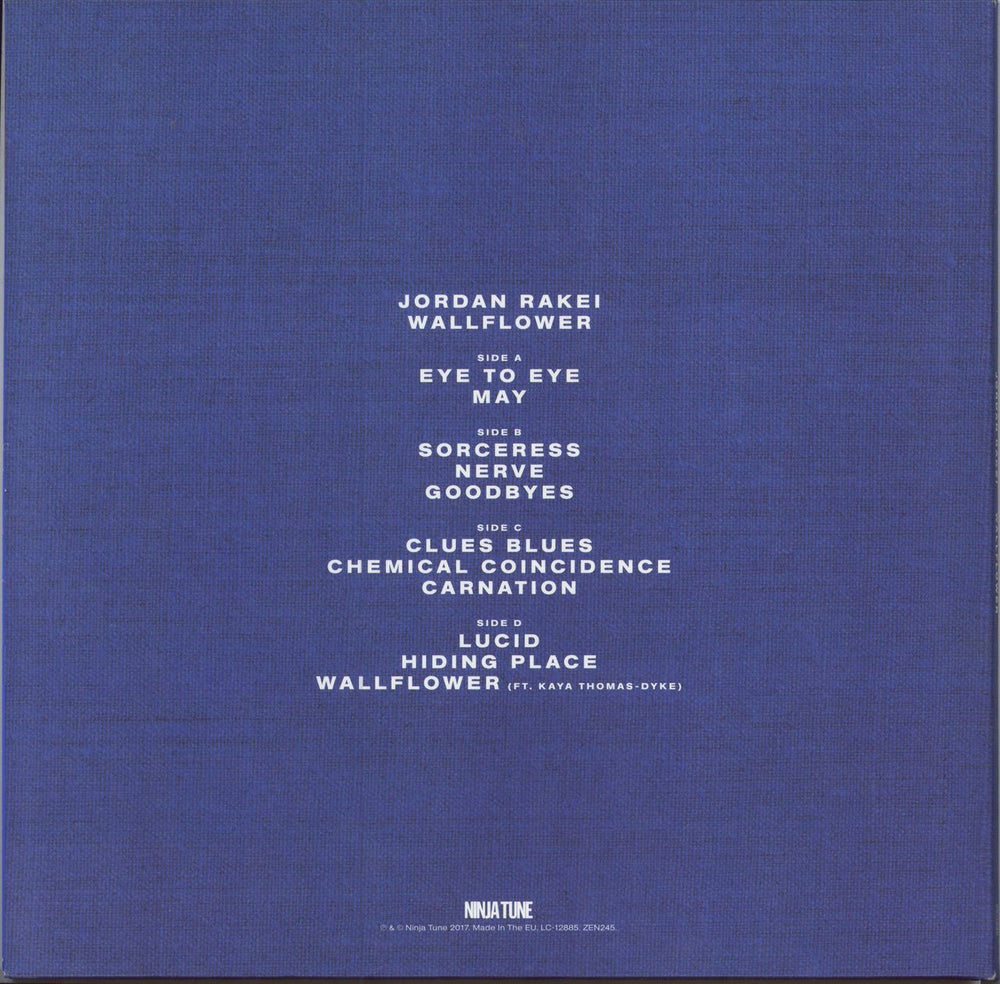 Jordan Rakei Wallflower UK 2-LP vinyl record set (Double LP Album)
