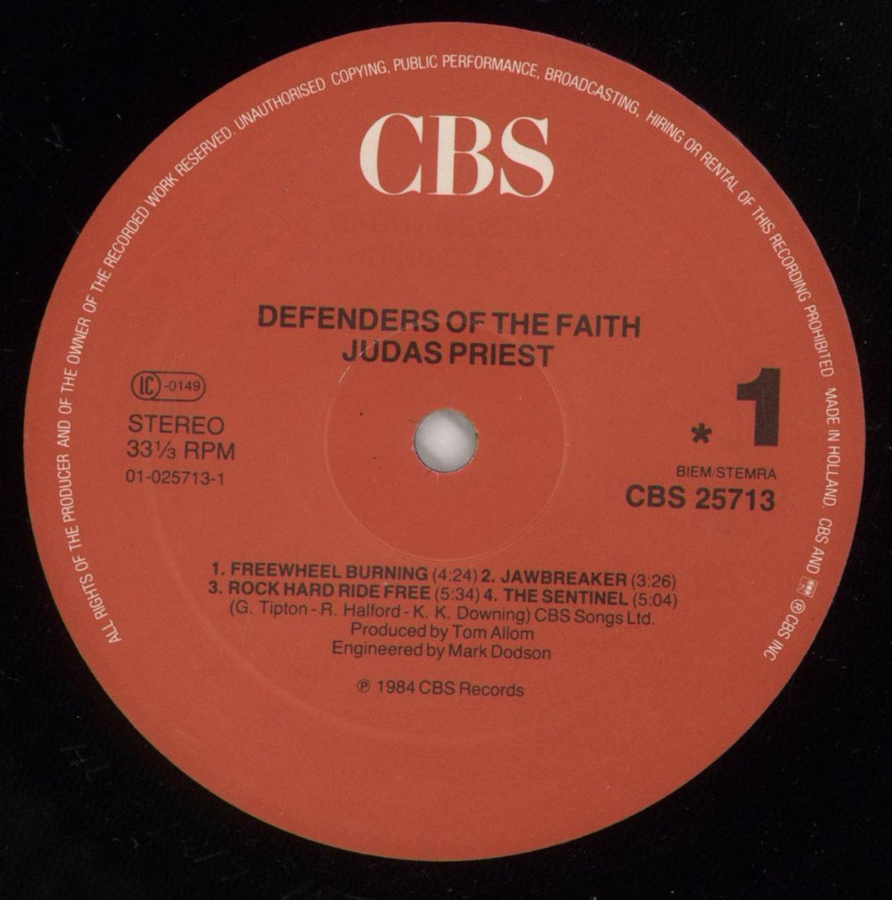 Judas Priest Defenders Of The Faith UK vinyl LP album (LP record) JUDLPDE316551