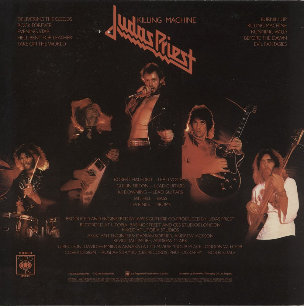 Judas Priest Killing Machine - EX UK vinyl LP album (LP record)