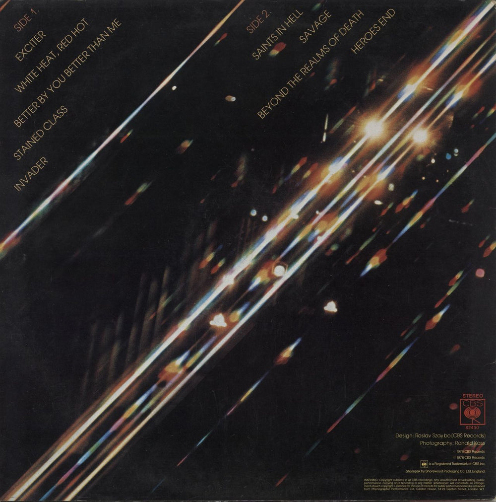 Judas Priest Stained Class - VG UK vinyl LP album (LP record)