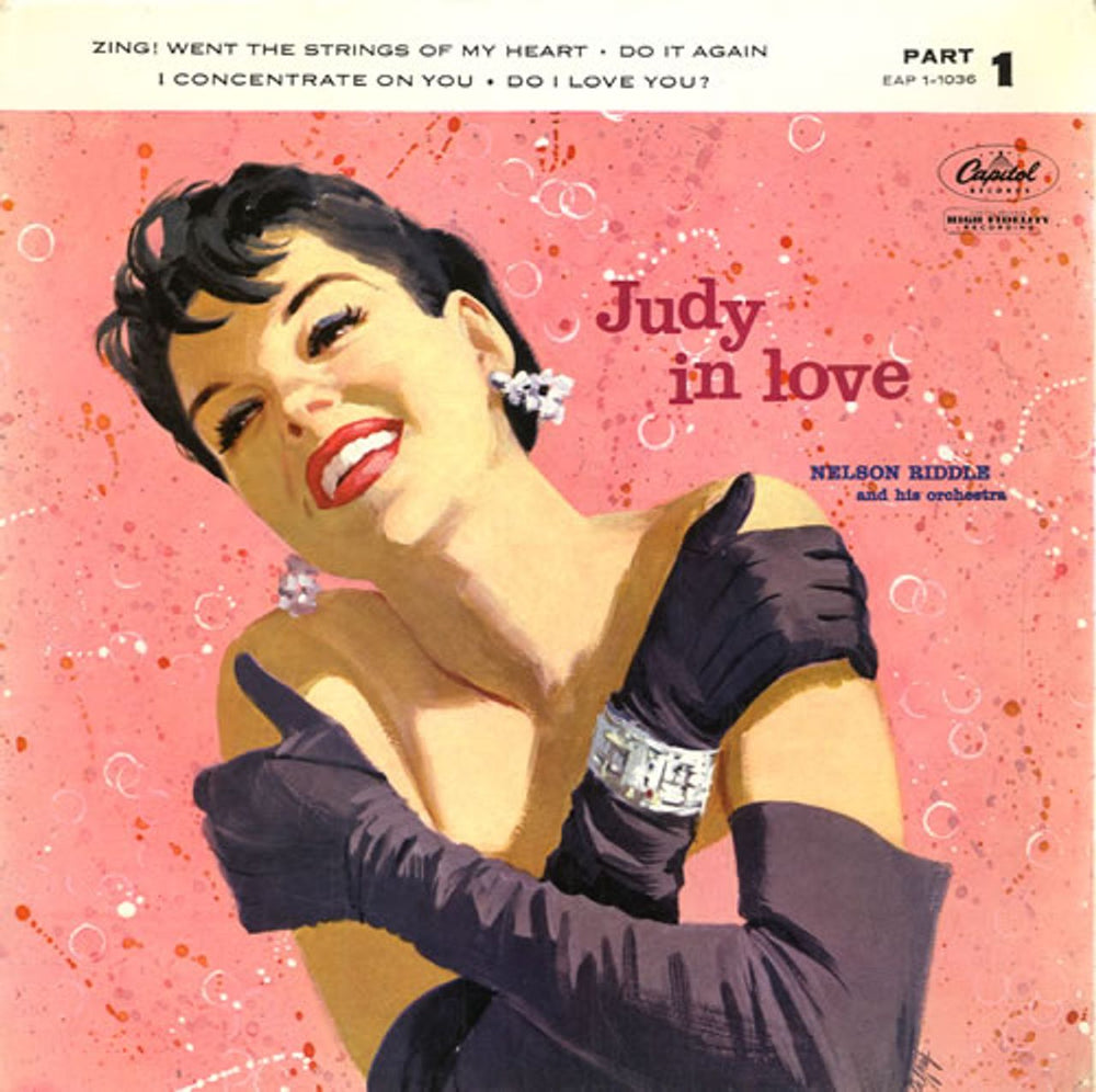 Judy Garland Judy In Love Part 1 UK 7" vinyl single (7 inch record / 45) EAP-1-1036