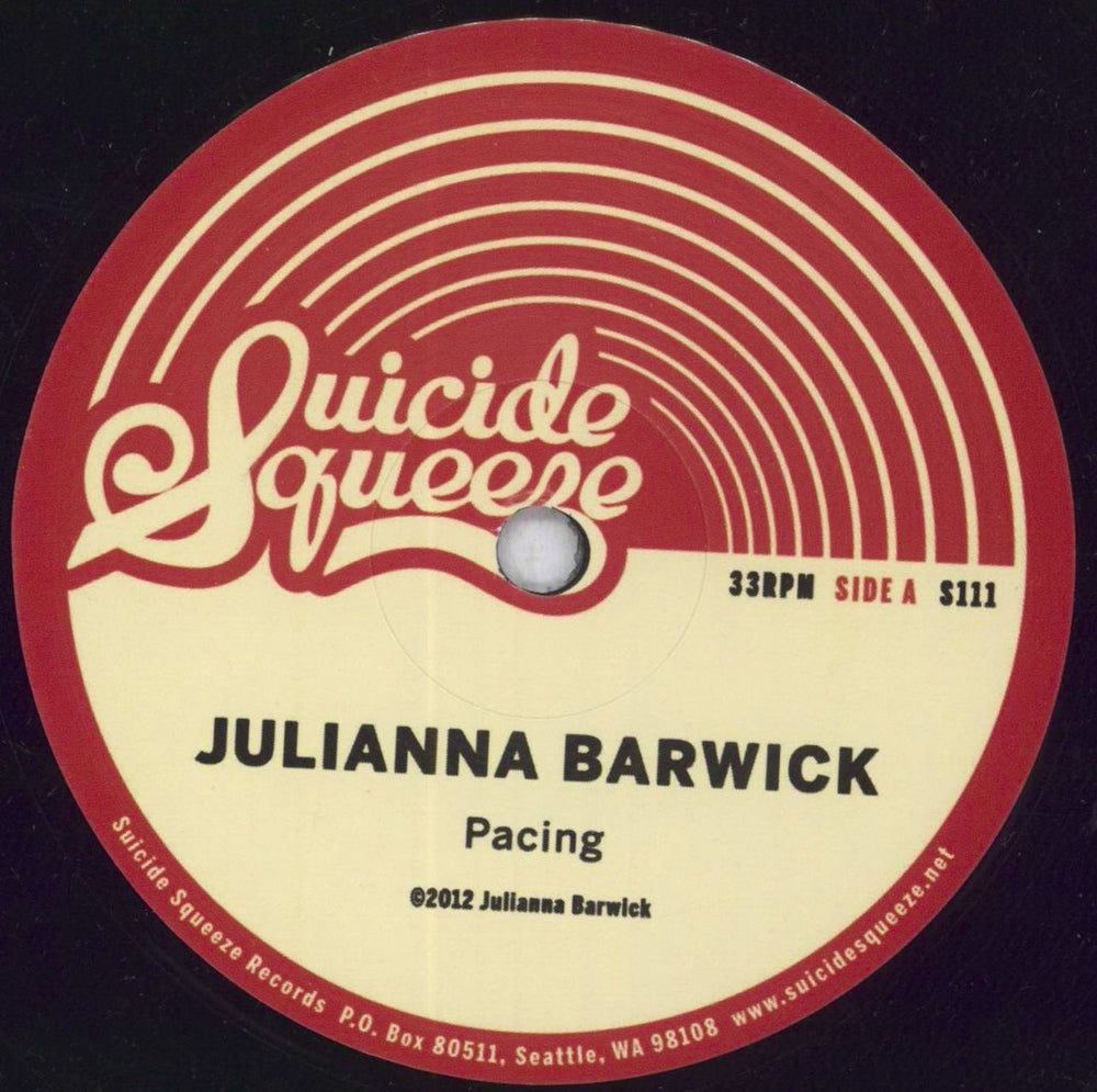 Julianna Barwick Pacing US 7" vinyl single (7 inch record / 45) 70R07PA848157