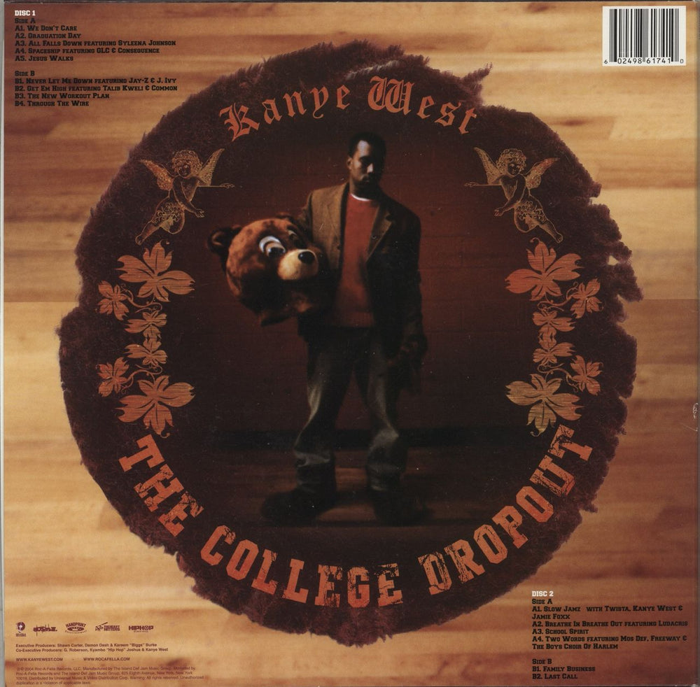 Kanye West The College Dropout US 2-LP vinyl record set (Double LP Album) 602498617410