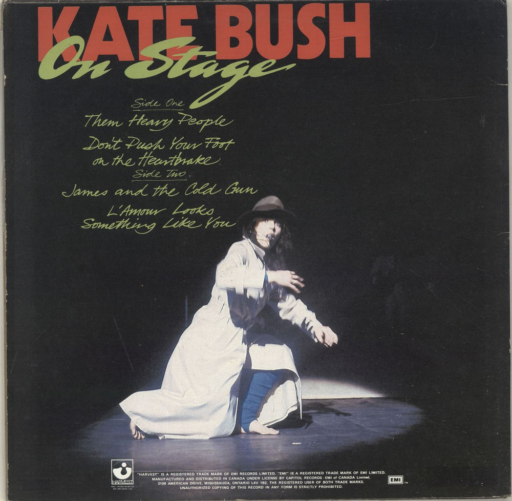 Kate Bush On Stage EP - 2nd Canadian 12" vinyl single (12 inch record / Maxi-single) BUS12ON28965