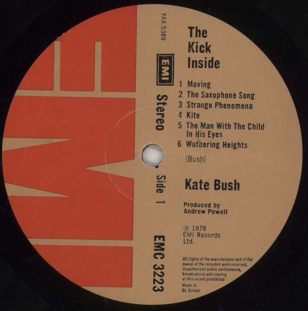 Kate Bush The Kick Inside - 2nd - EX UK vinyl LP album (LP record) BUSLPTH720570