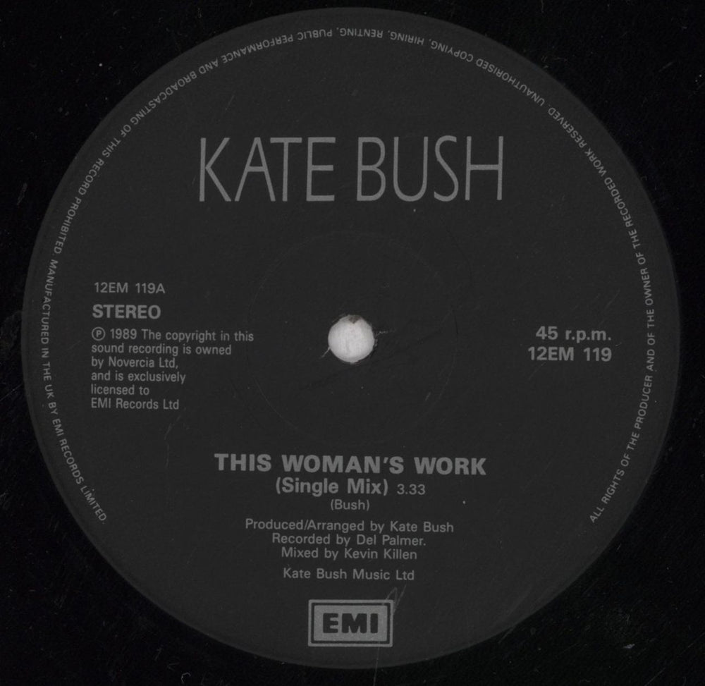 Kate Bush This Woman's Work - Shrink UK 12" vinyl single (12 inch record / Maxi-single) BUS12TH846718