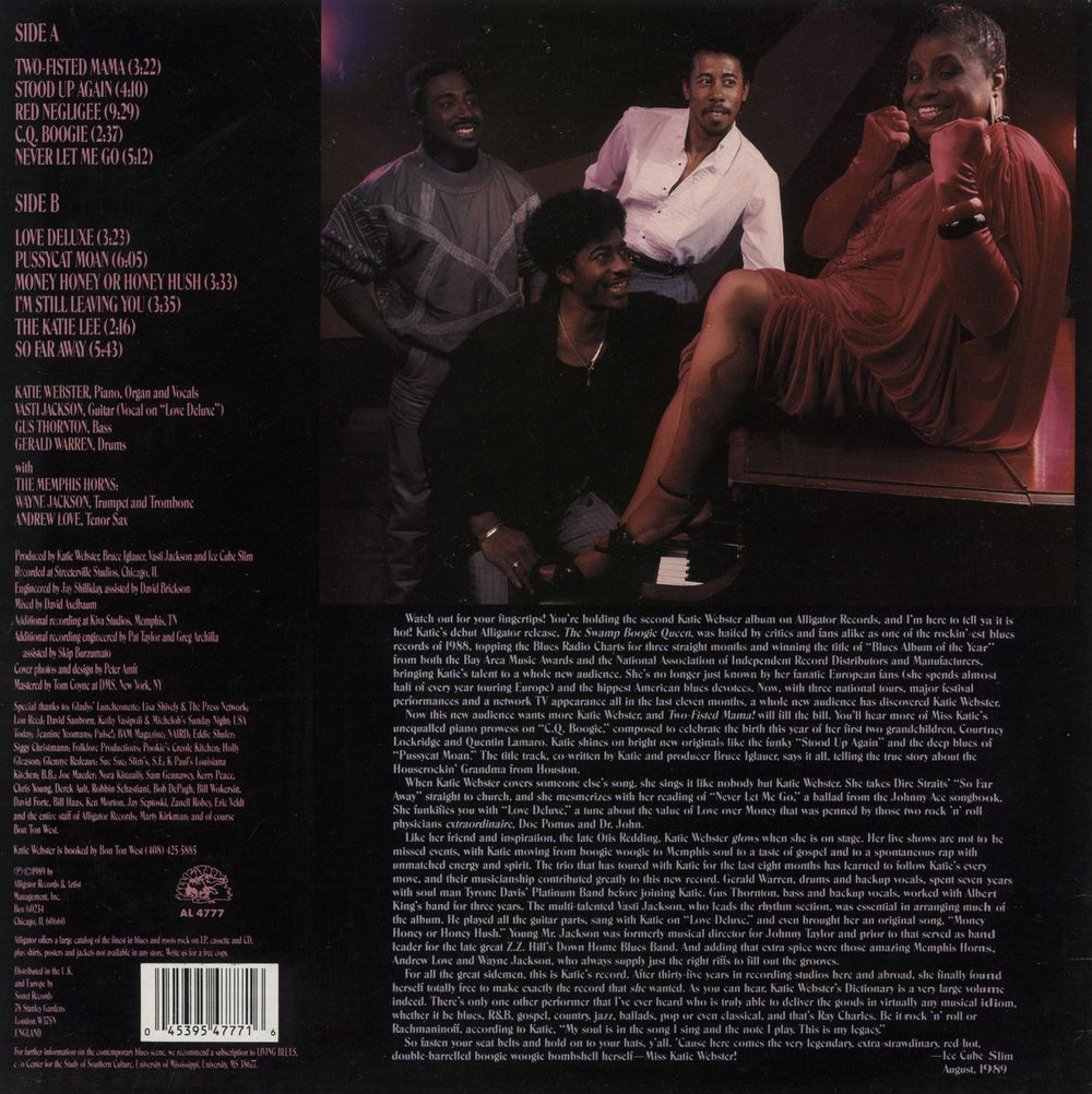 Katie Webster Two-Fisted Mama! US vinyl LP album (LP record) 045395477716