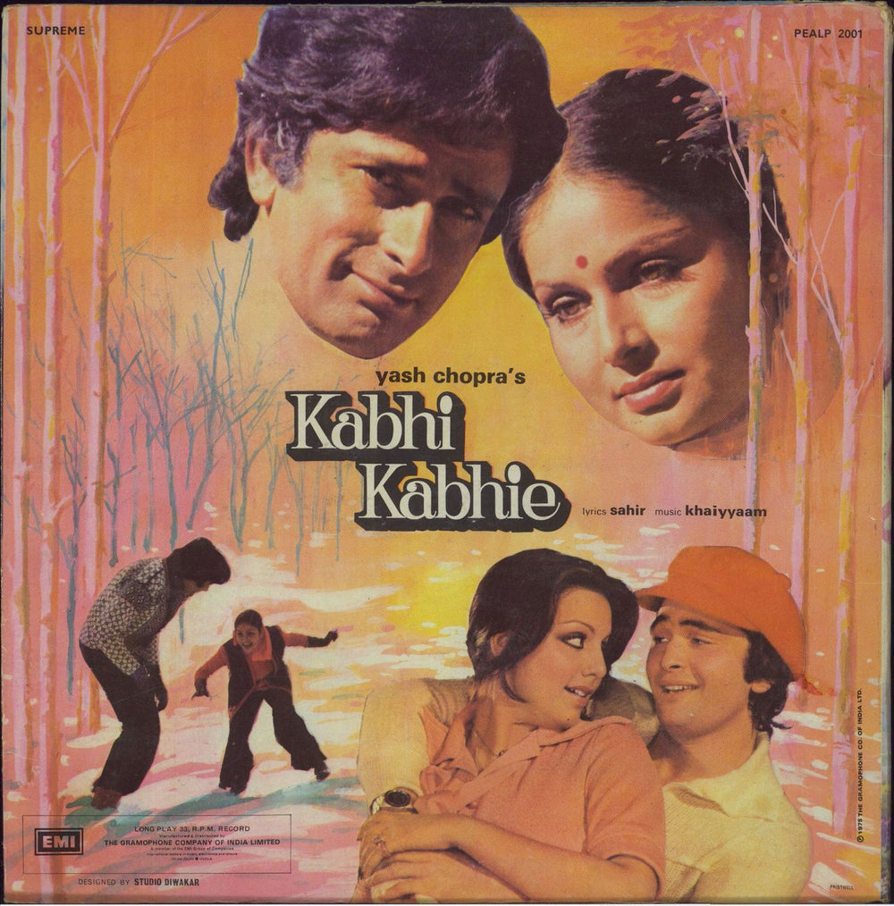 Khaiyyaam Kabhi Kabhie Indian vinyl LP album (LP record)