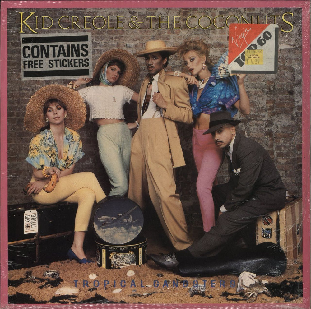 Kid Creole & The Coconuts Tropical Gangsters + Stickers UK vinyl LP album (LP record) ILPS7016