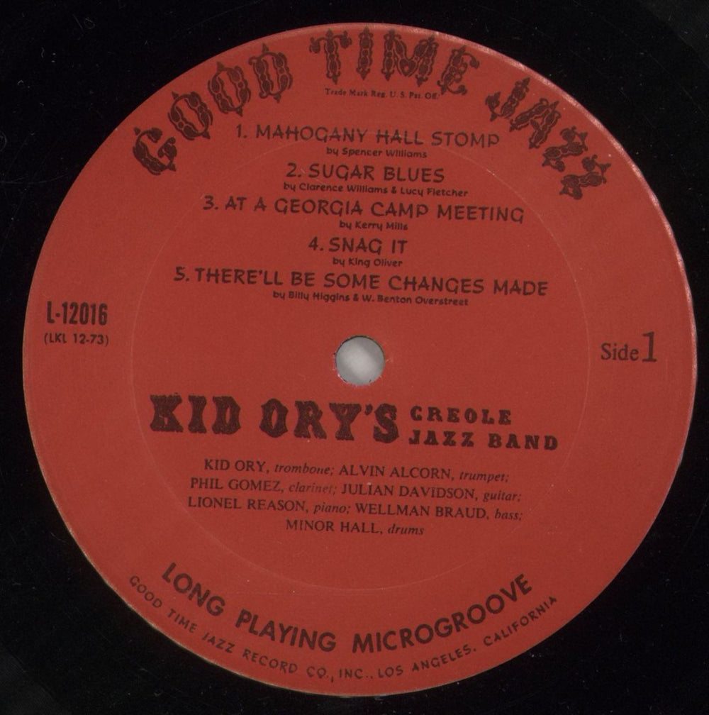 Kid Ory The Legendary 'Kid' UK vinyl LP album (LP record) KB5LPTH876365