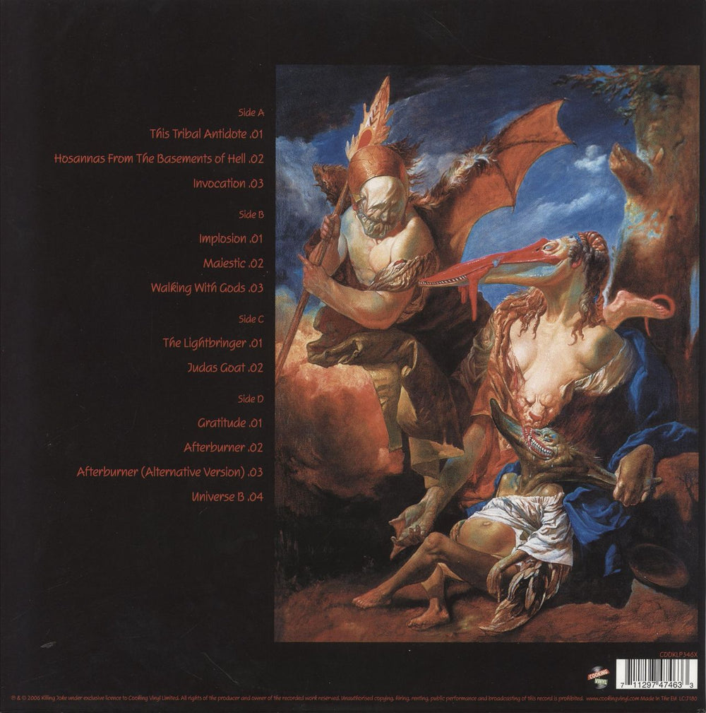 Killing Joke Hosannas From The Basement - Stickered UK 2-LP vinyl record set (Double LP Album) 711297474633