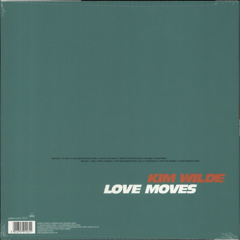 Kim Wilde Love Moves - Sealed UK picture disc LP (vinyl picture disc album) 5014797911611