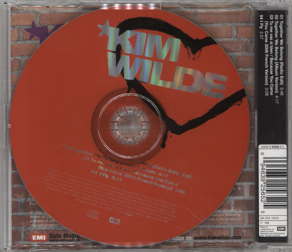Kim Wilde Together We Belong German CD single (CD5 / 5") 094639256525