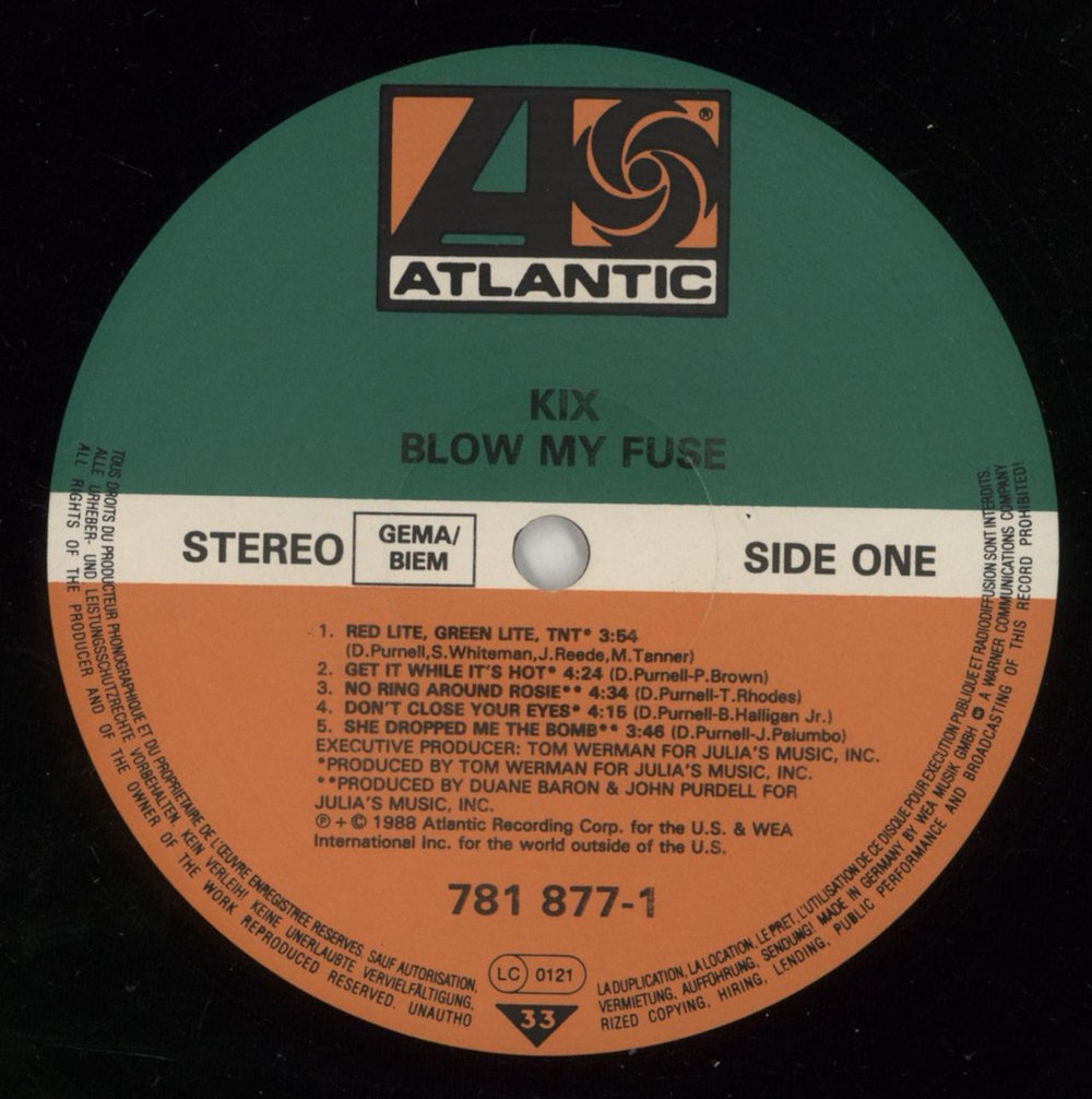Kix Blow My Fuse German vinyl LP album (LP record) KBNLPBL586504