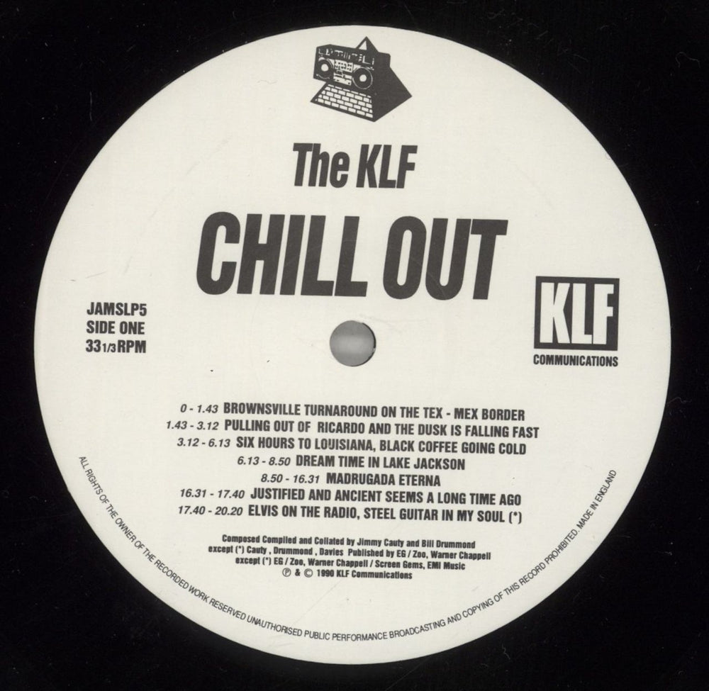 KLF Chill Out - Stickered Sleeve - EX UK vinyl LP album (LP record) KLFLPCH333276