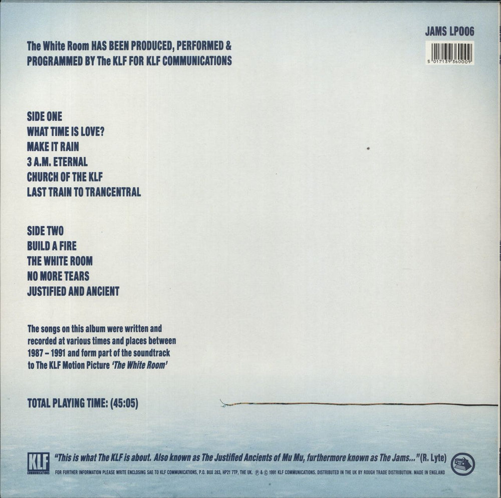 KLF The White Room - 1st - Hype Sticker UK vinyl LP album (LP record) 5017139360009