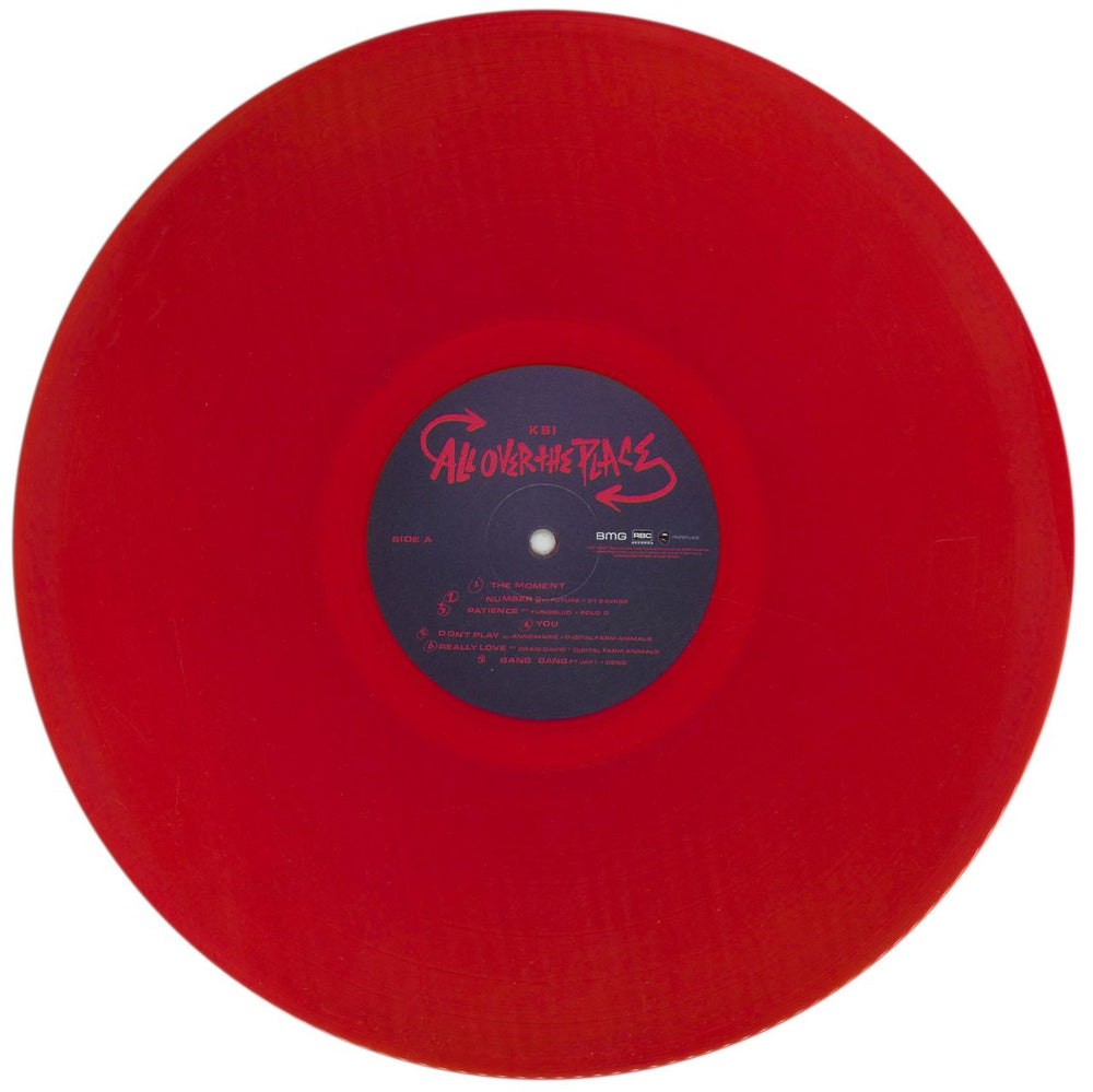KSI All Over The Place - Red Vinyl - VG Sleeve UK vinyl LP album (LP record) 4UKLPAL849299