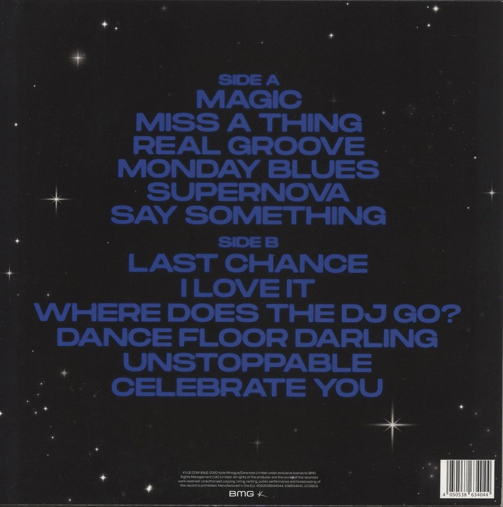 Kylie Minogue Disco - Blue Vinyl + Autographed Sleeve - EX UK vinyl LP album (LP record) 4050538634044