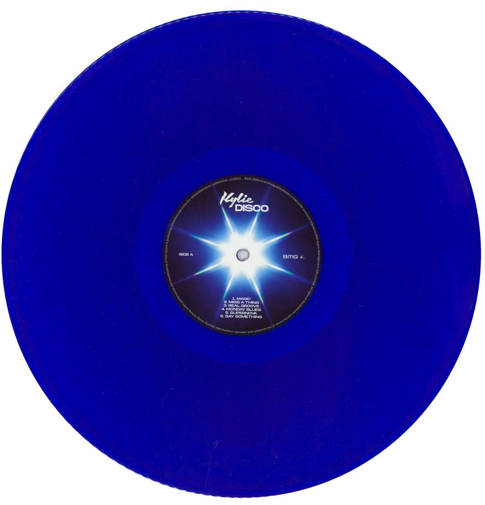 Kylie Minogue Disco - Blue Vinyl UK vinyl LP album (LP record) KYLLPDI836897