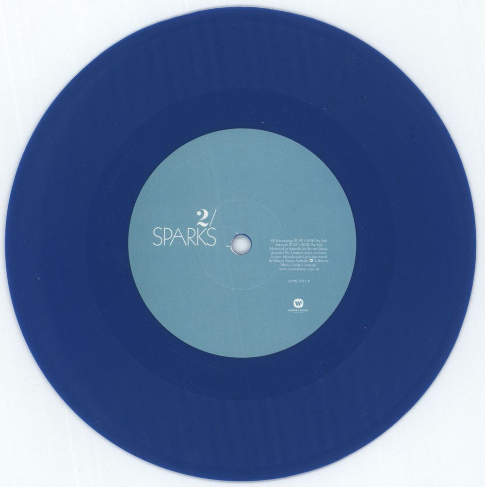 Kylie Minogue Into The Blue - Blue Vinyl Australian 7&quot; vinyl single (7 inch record / 45) KYL07IN881038