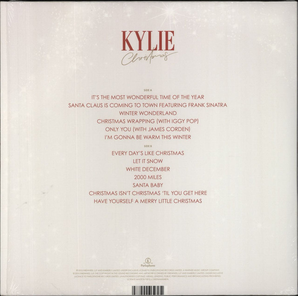 Kylie Minogue Kylie Christmas - White Vinyl UK vinyl LP album (LP record) 825646004874