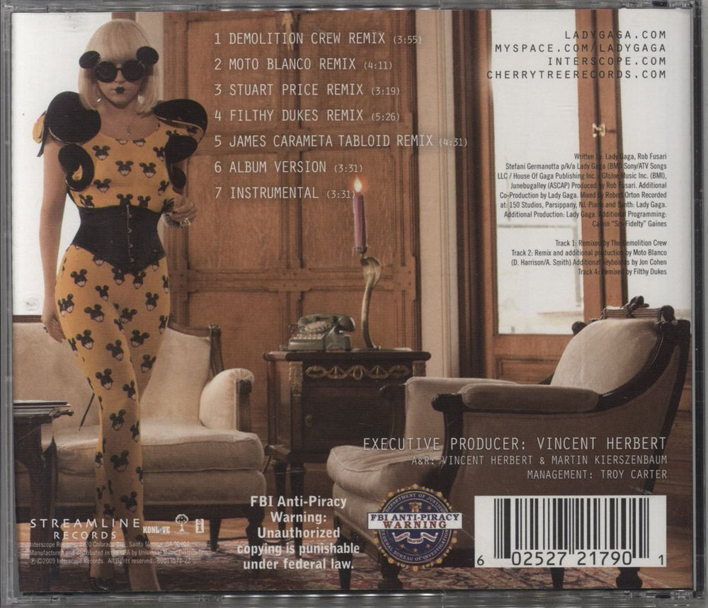 Lady Gaga Paparazzi - The Remixes US CD single (CD5 / 5")