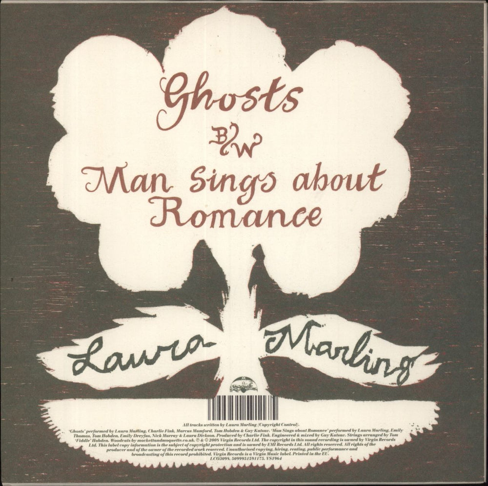 Laura Marling Ghosts UK 7" vinyl single (7 inch record / 45) 5099951591175