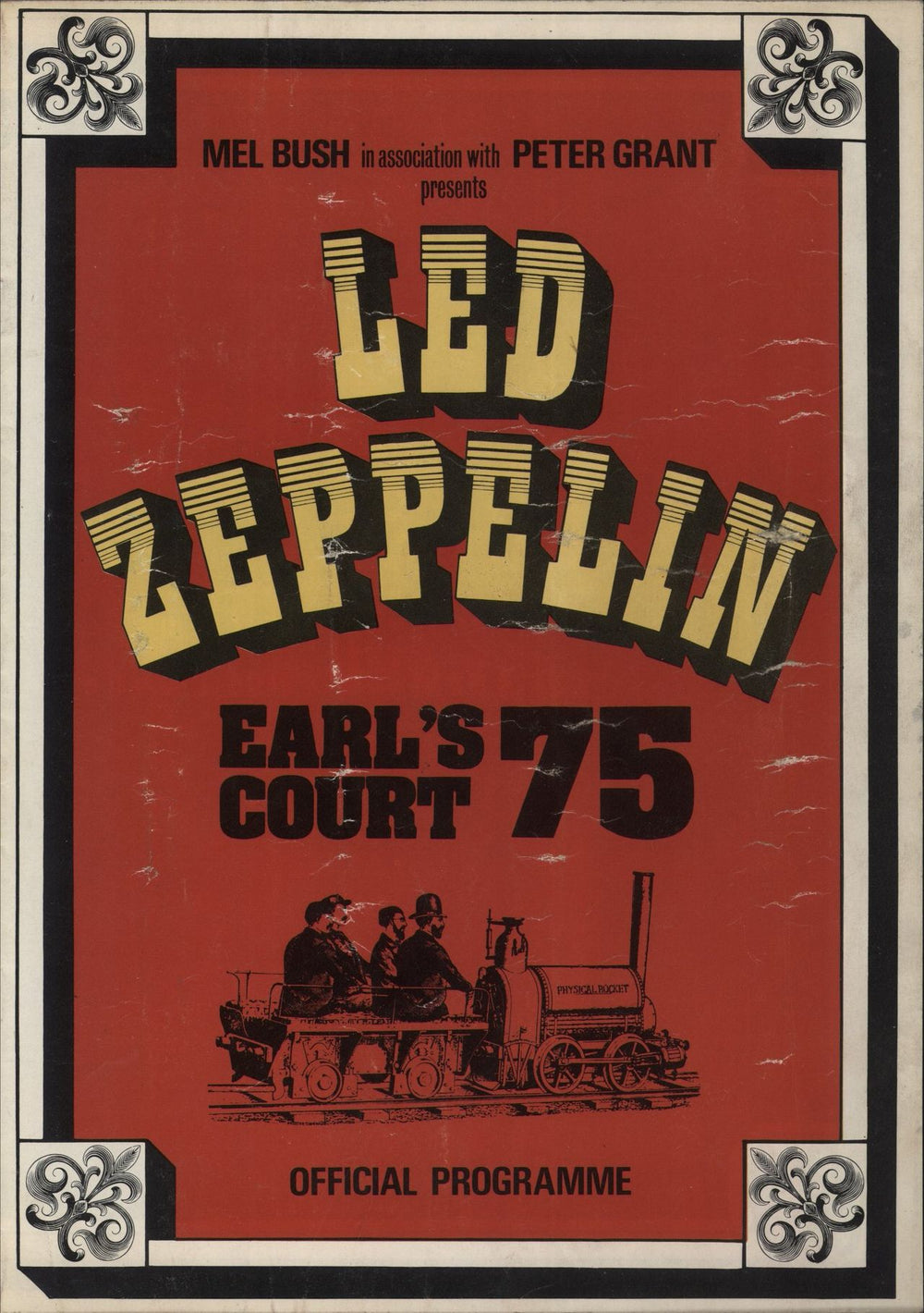 Led Zeppelin Earl's Court '75 - VG UK tour programme CONCERT PROGRAMME