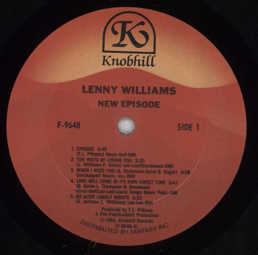 Lenny Williams New Episode US vinyl LP album (LP record) LW0LPNE839257