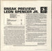 Leon Spencer Jr. Sneak Preview! US vinyl LP album (LP record)
