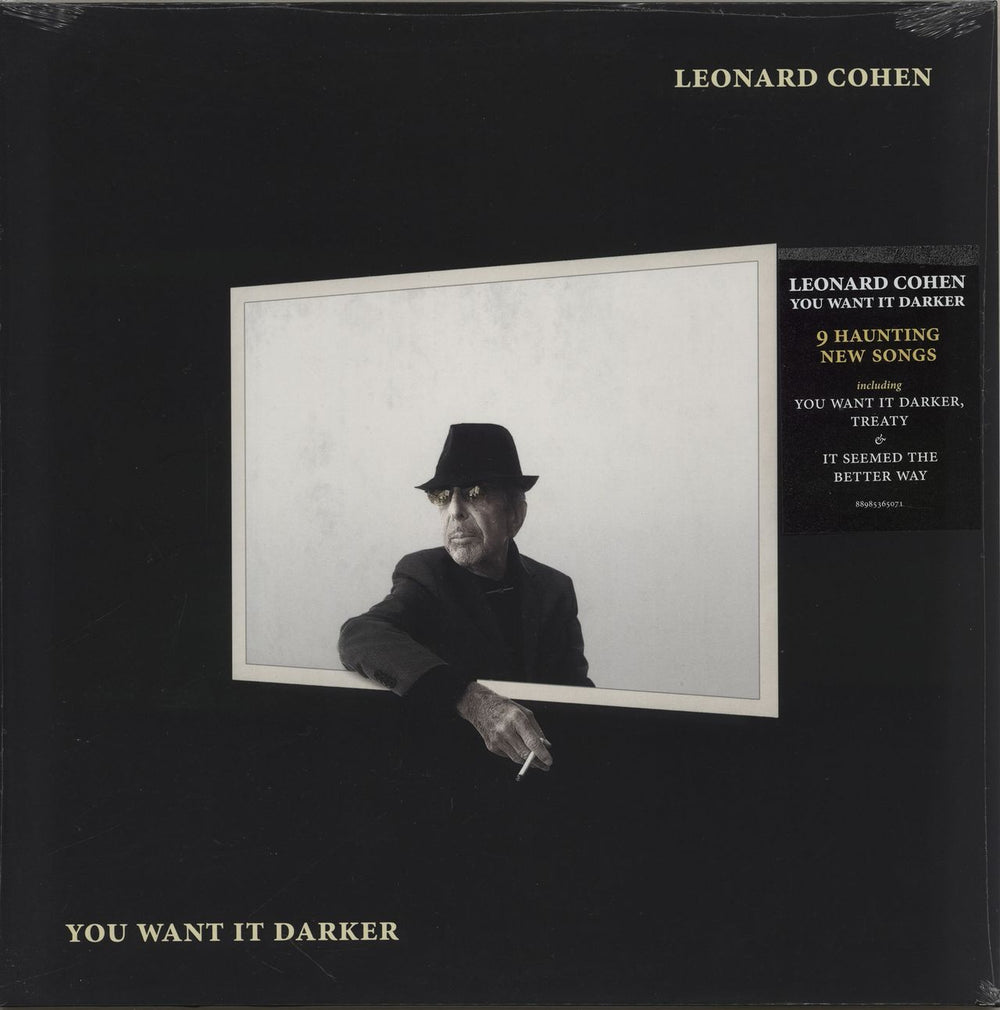 Leonard Cohen You Want It Darker - Sealed UK vinyl LP album (LP record) 88985365071