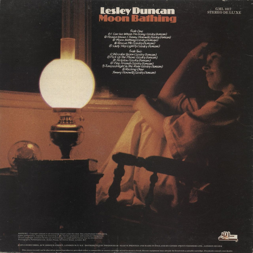 Lesley Duncan Moon Bathing - EX UK vinyl LP album (LP record)