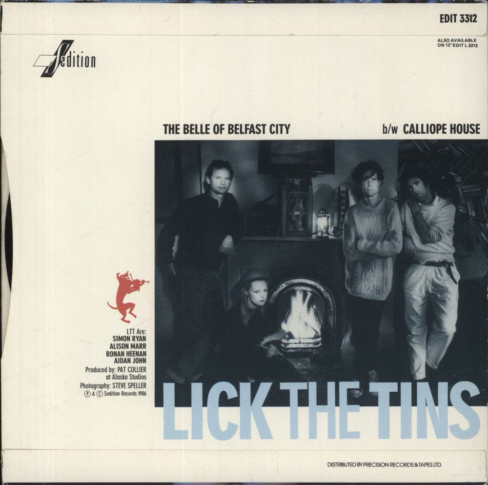 Lick The Tins The Belle Of Belfast City UK 7" vinyl single (7 inch record / 45)