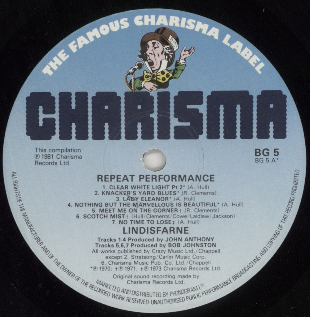 Lindisfarne Repeat Performance UK vinyl LP album (LP record) LSFLPRE485777