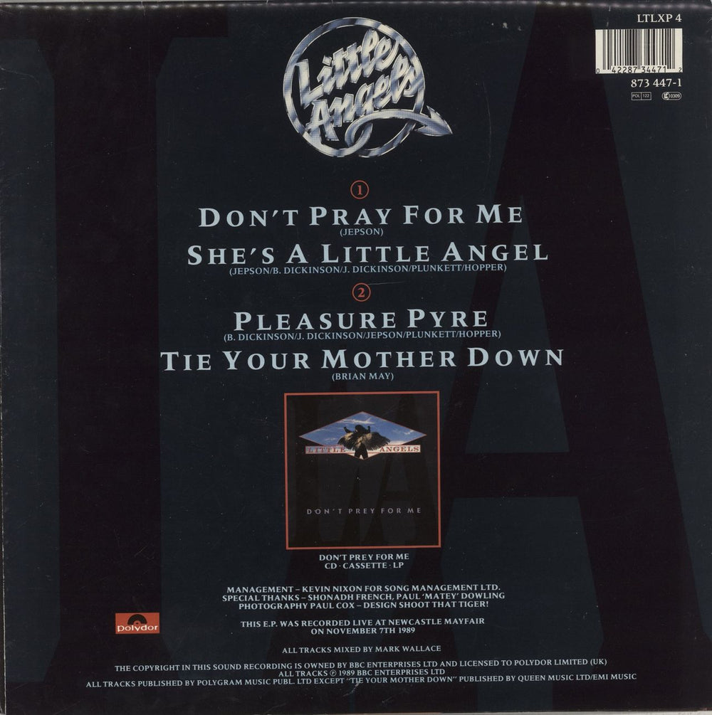 Little Angels Don't Pray For Me UK 12" vinyl single (12 inch record / Maxi-single) 042287344712