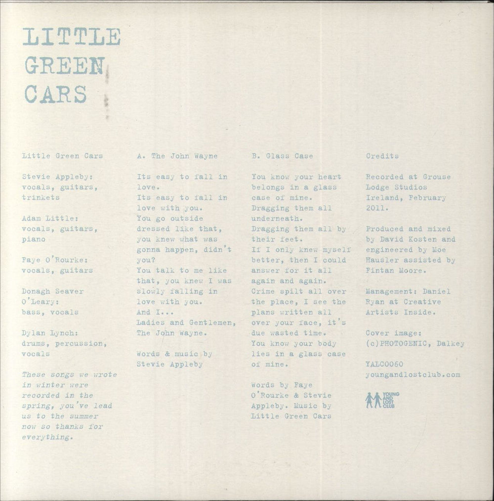 Little Green Cars The John Wayne UK 7" vinyl single (7 inch record / 45)