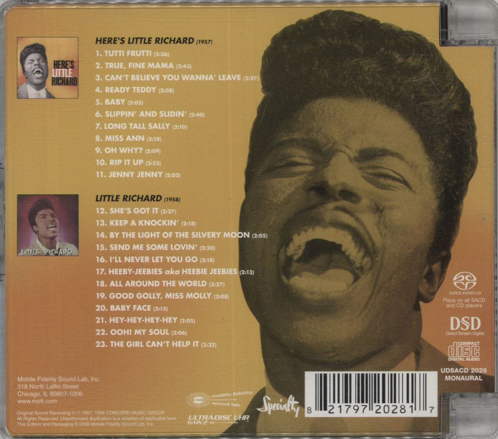 Little Richard Here's Little Richard / Little Richard US CD album (CDLP) 821797202817