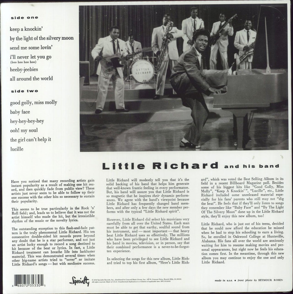 Little Richard Little Richard - RSD '14 - White Vinyl - Sealed US vinyl LP album (LP record) LTRLPLI852950