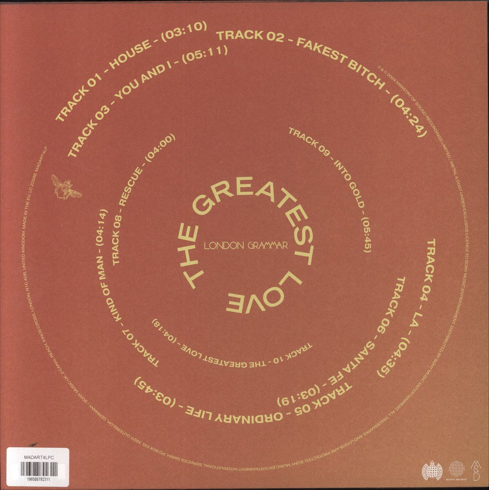 London Grammar The Greatest Love - Yellow Bio-Vinyl Retail Store Exclusive UK vinyl LP album (LP record) 196588792311