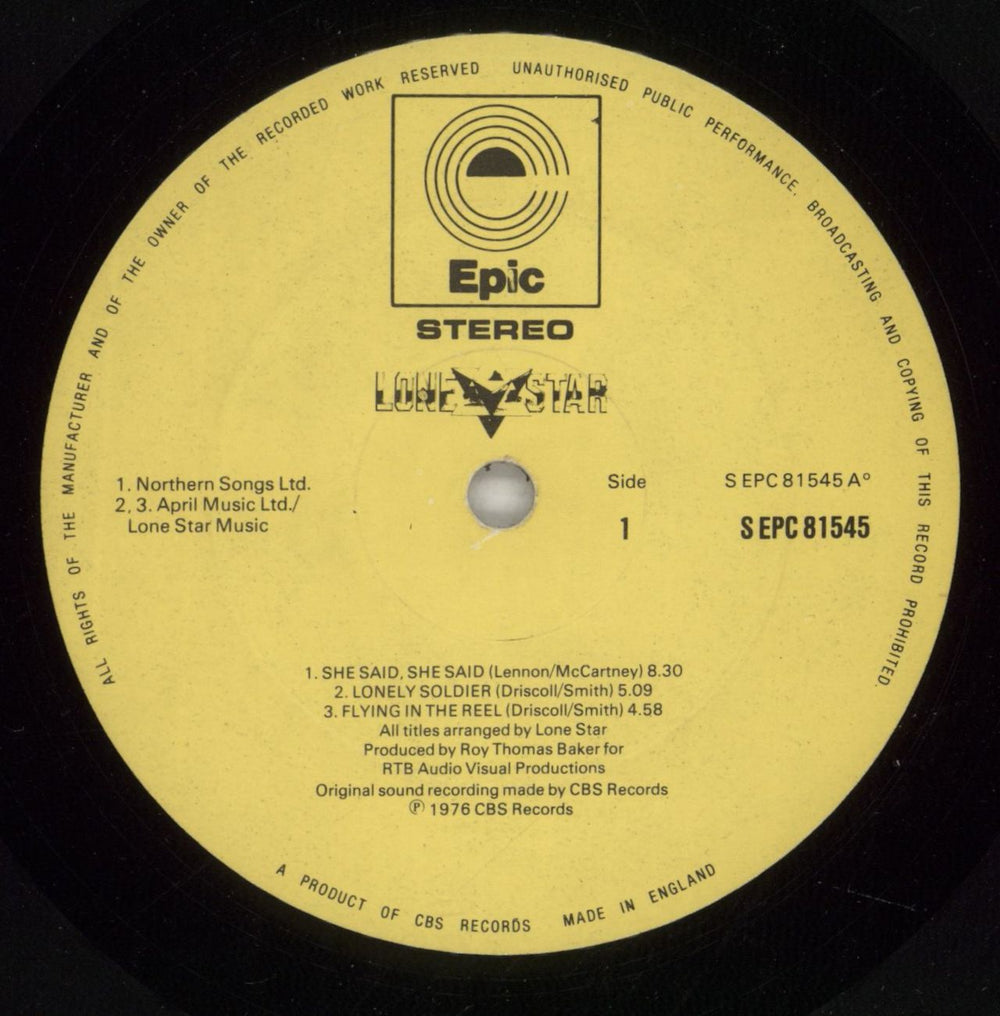Lone Star Lone Star UK vinyl LP album (LP record) LNELPLO446098