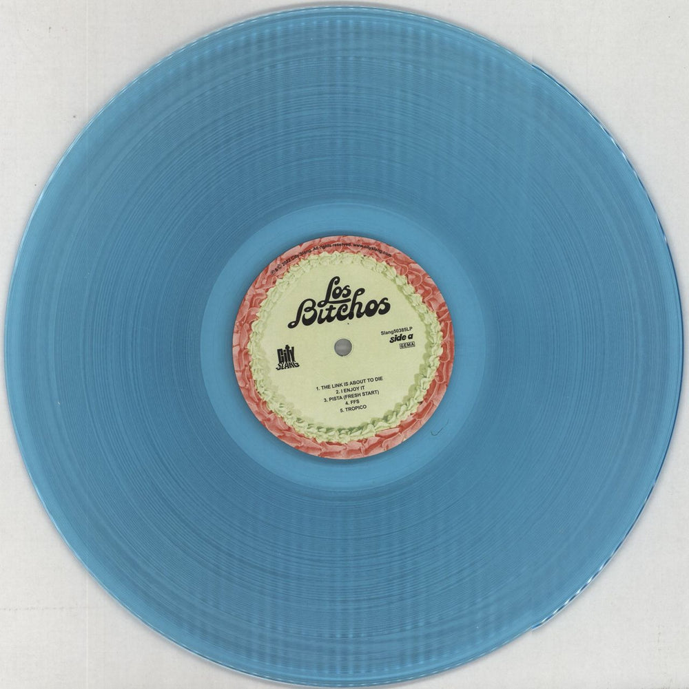 Los Bitchos Let The Festivities Begin! - Blue Vinyl UK vinyl LP album (LP record) 87ULPLE857392