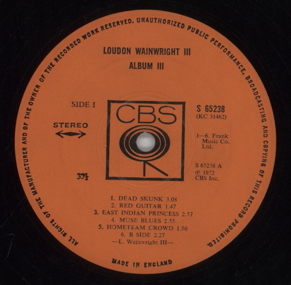 Loudon Wainwright III Album III - EX UK vinyl LP album (LP record) LWWLPAL796734