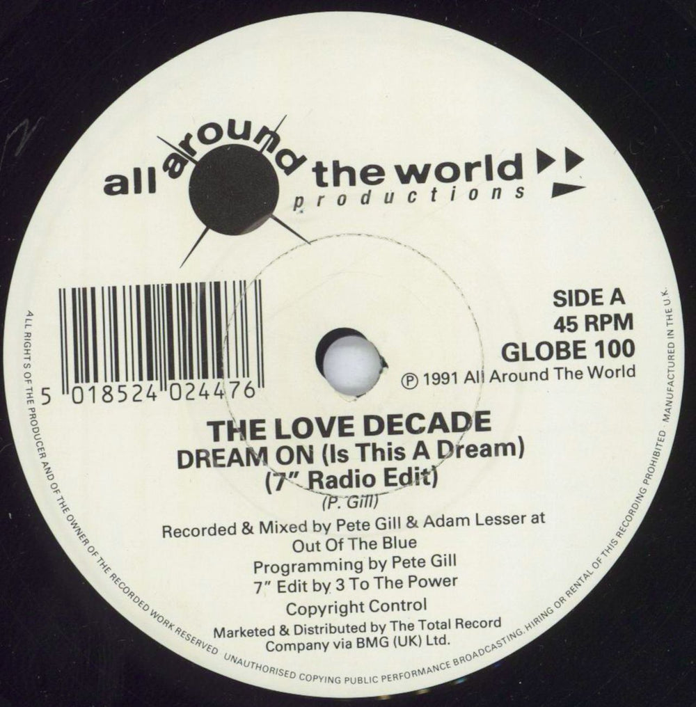 Love Decade Dream On (Is This A Dream) UK 7" vinyl single (7 inch record / 45) LX607DR832256