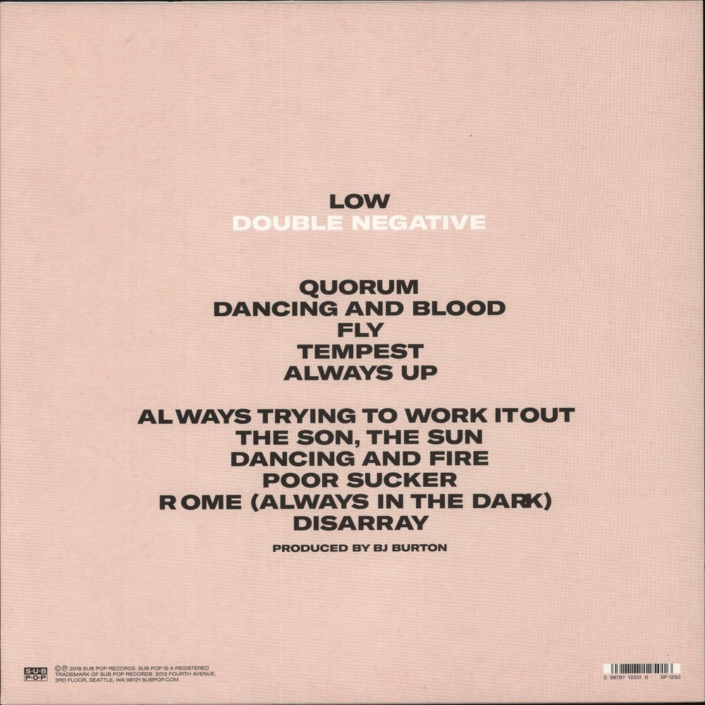 Low Double Negative US vinyl LP album (LP record) 098787125016