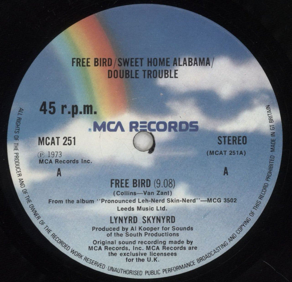 Lynyrd Skynyrd Freebird + Picture Sleeve - Blue Label UK 12" vinyl single (12 inch record / Maxi-single) LRD12FR700481