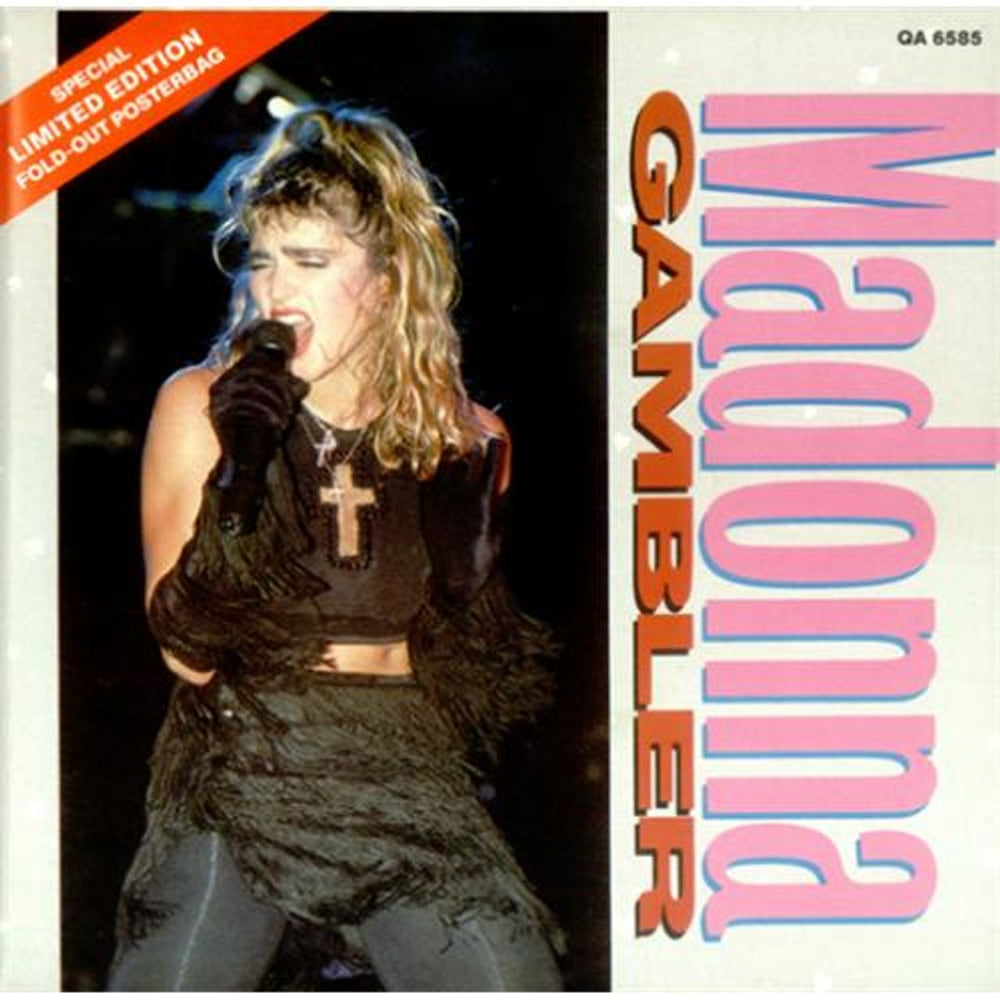 Madonna Gambler - Poster Sleeve UK 7" vinyl single (7 inch record / 45) QA6585