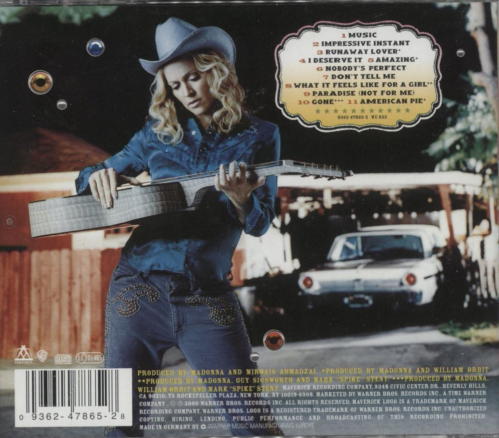 Madonna Music UK CD album (CDLP) 093624786528