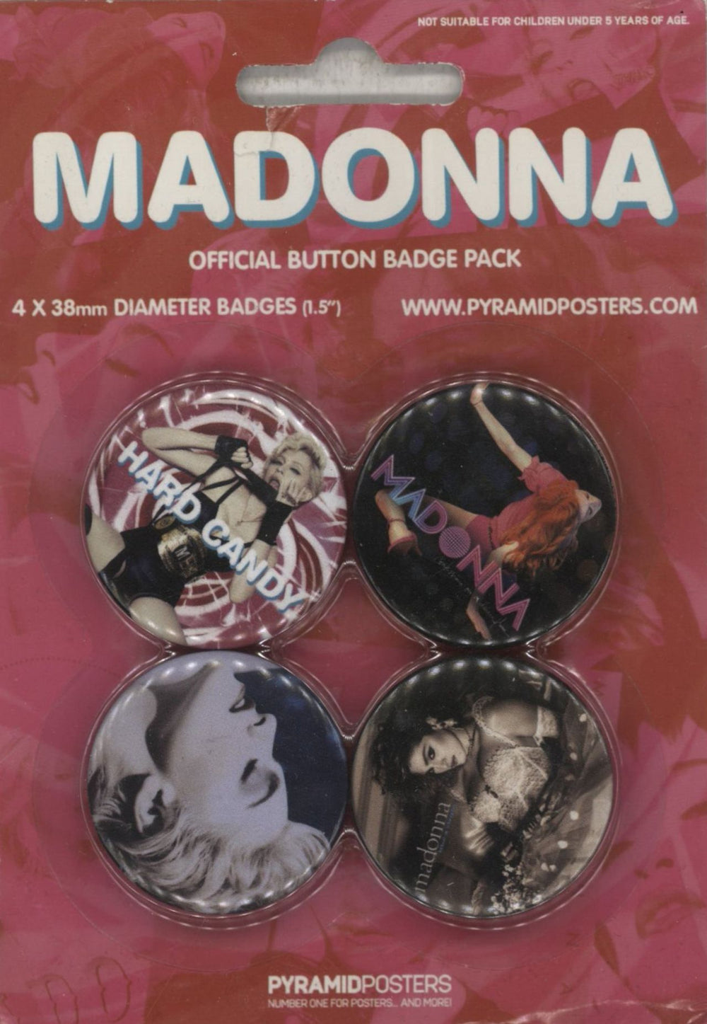 Madonna Official Button Badge Pack UK memorabilia